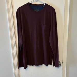 Tommy Bahama Maroon Long Sleeve Men's Shirt size large